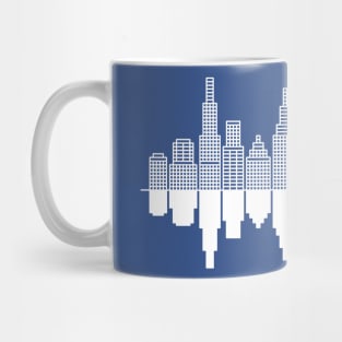 A city skyline + a tree - White version Mug